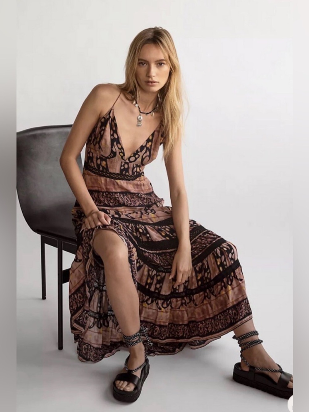 Free People Elektra Maxi Dress /
Sahara Combo size small
